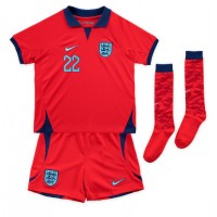 Echipament fotbal Anglia Jude Bellingham #22 Tricou Deplasare Mondial 2022 pentru copii maneca scurta (+ Pantaloni scurti)